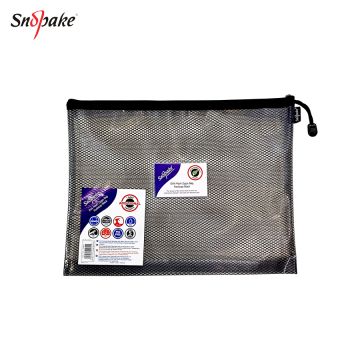 Eva Mesh Zipper Bag DL Black A5  SNOPAKE - 15880