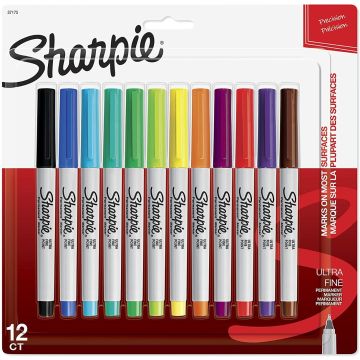 Sharpie Ultra Fine Point Permanent Marker 12 Pieces