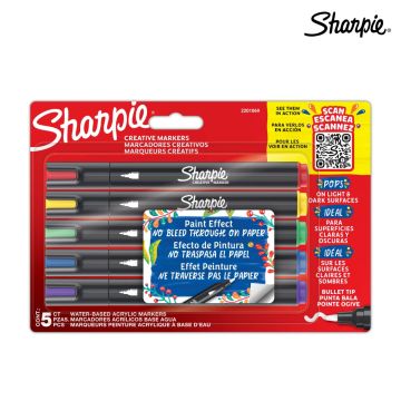 Creative water based Acrylic Marker Bullet Tip Set of 5 color Sharpie 