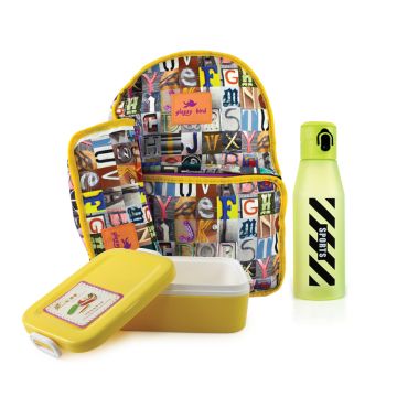 Glossy Bird 2 Side Alphabet Backpack Set