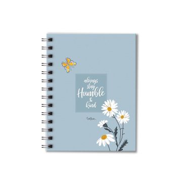 دفتر بغلاف صلب مع سلك حلزوني A6 UniBook 80 ورقة - 2023-03