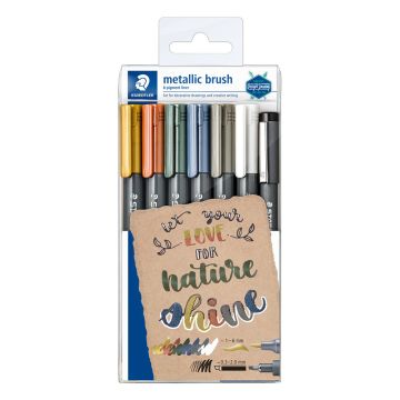 Staedtler DJ Metalic Marker Brush 6col+1 Liner