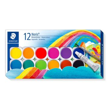 Staedtler Noris watercolours Paints, Box of 12 Colours,