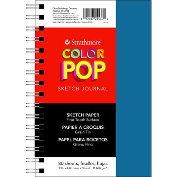 Strathmore 25-530 Color Pop Teal Cover Sketch Journal 5.5" x 8.5"