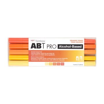 ABT PRO Alcohol-Based Art Markers, Orange Tones, 5-Pack - 56973