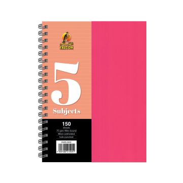 University Book 5 Subjects - A4 Pink