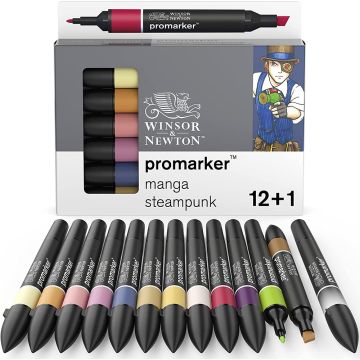Winsor & Newton Promarker, Set of 12, Manga Steampunk