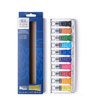 Winsor & Newton Cotman Watercolor Paint Set, 10x5ml