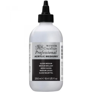 Winsor & Newton Artists' Acrylic Medium, 250ml Jar, Gloss