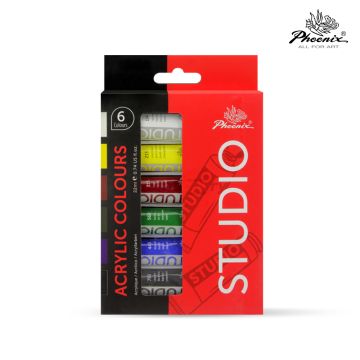 Acrylic Colour Set of 6x22ml PA0622S
