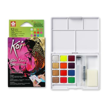 Koi Watercolor Sketchbox Metallic 12 Colors - XNCW-12MH