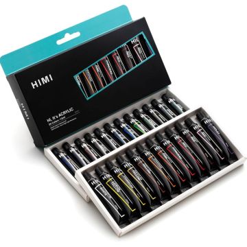 HIMI Acrylic Paint Tube Set – 12ml x 24 Colors
