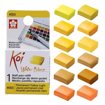 Sakura Koi Water Colours Refill - Yellow + Orange Shades
